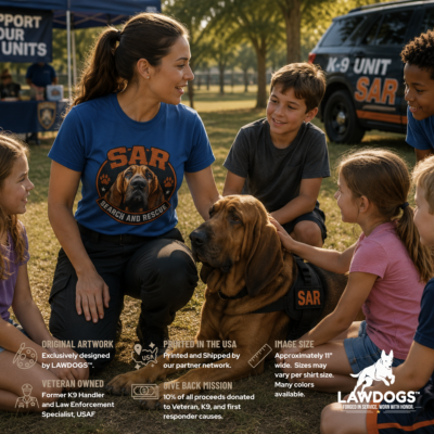 Search And Rescue Bloodhound Shirt, SAR K9 Tee, WARDOGS™